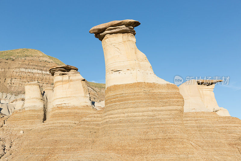 砂岩风景Badlands Drumheller加拿大